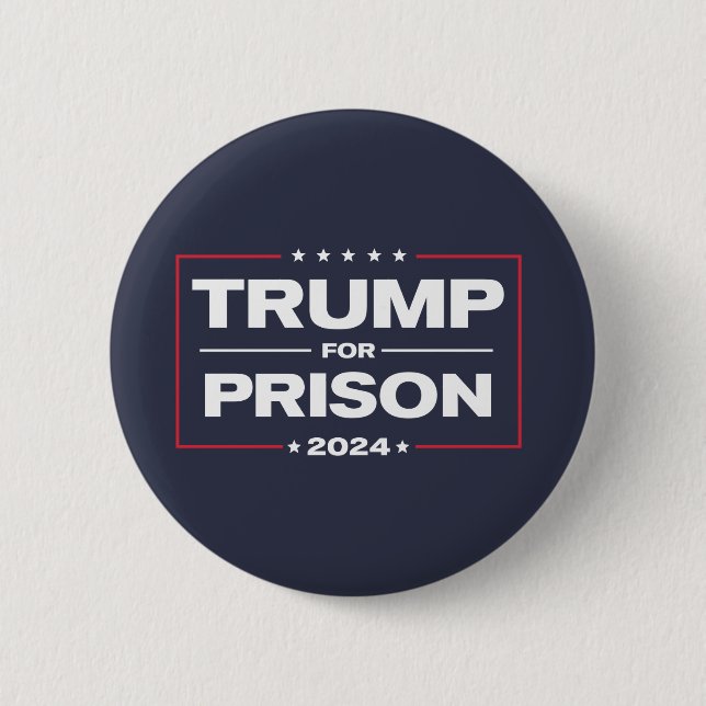 Bóton Redondo 5.08cm Botão TRUMP FOR PRISON 2024 (Frente)