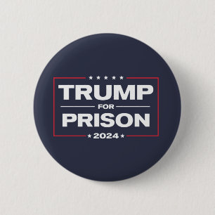 Bóton Redondo 5.08cm Botão TRUMP FOR PRISON 2024