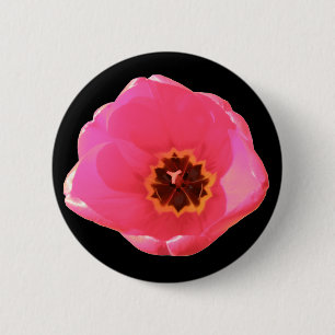 Bóton Redondo 5.08cm Botão Tulip Rosa
