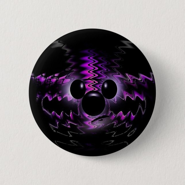 Bóton Redondo 5.08cm Botão Urso Roxo (Frente)