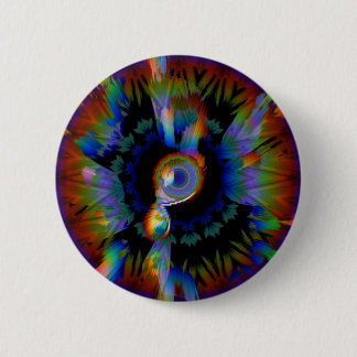 Bóton Redondo 5.08cm Botão Vibrante Abstrato Rainbow Eye