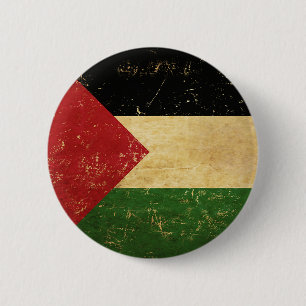 Bóton Redondo 5.08cm Botão Vintage da Bandeira Palestina