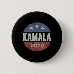 Bóton Redondo 5.08cm Botão Vintage de Kamala Harris 2020