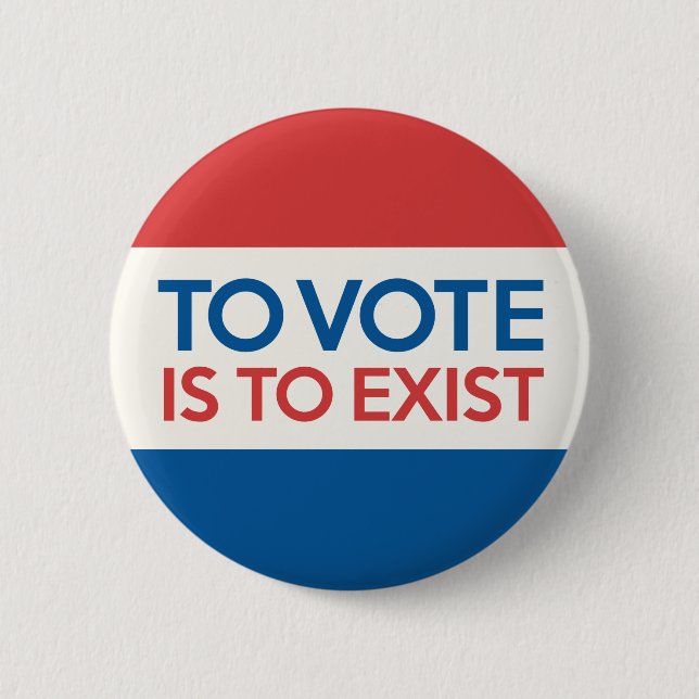 Bóton Redondo 5.08cm Botão Votar é para Existir (Frente)