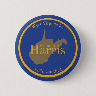 Bóton Redondo 5.08cm Botão West Virginia para Kamala Harris