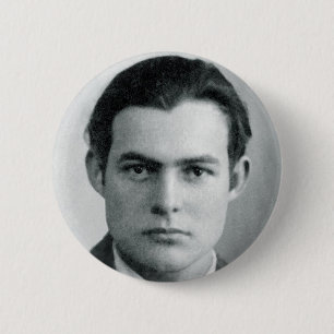 Bóton Redondo 5.08cm Botão Young Ernest Hemingway