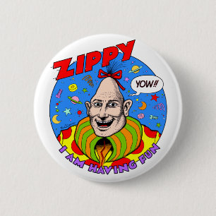 Bóton Redondo 5.08cm Botão Zippy clássico