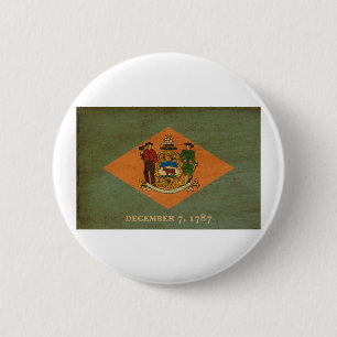 Bóton Redondo 5.08cm Botões da bandeira de Delaware