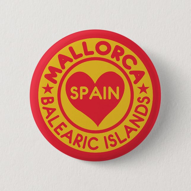 Bóton Redondo 5.08cm Botões da espanha de MALLORCA (Frente)
