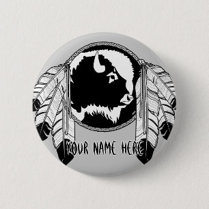 Bóton Redondo 5.08cm Botões das Primeiras Nações Botão Personalizar Met