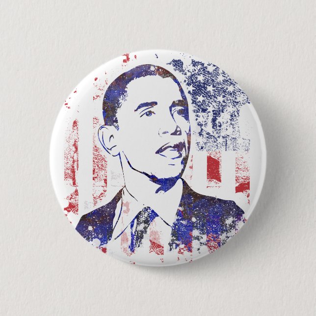 Bóton Redondo 5.08cm Botões de Barack Obama (Frente)