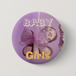 Bóton Redondo 5.08cm Botões de Borboleta Lavanda para Menina