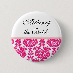 Bóton Redondo 5.08cm botões de casamento de damasco rosa