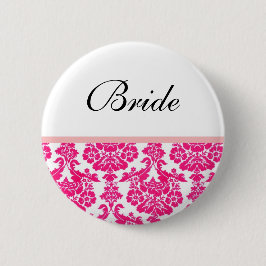 Bóton Redondo 5.08cm botões de casamento de damasco rosa