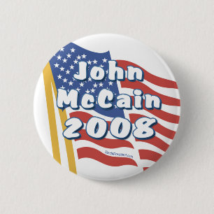 Bóton Redondo 5.08cm Botões de John McCain