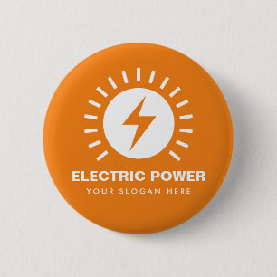 Bóton Redondo 5.08cm Botões de logotipo de energia elétrica para empres