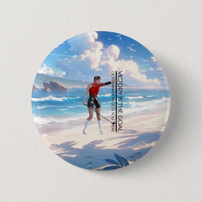 Bóton Redondo 5.08cm Botões de Meta Vitória de Golfe (Frente)