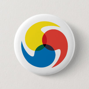 Bóton Redondo 5.08cm Botões do costume de Yin & de Yang