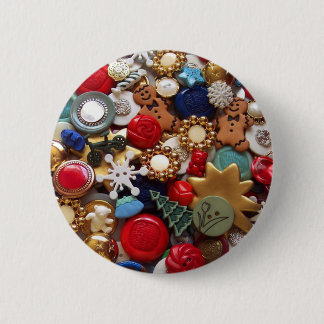 Bóton Redondo 5.08cm Botões dos homens de pão-de-espécie do Natal