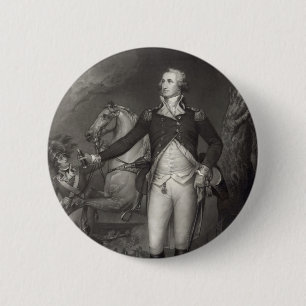 Bóton Redondo 5.08cm Botões "George Washington em Trenton"