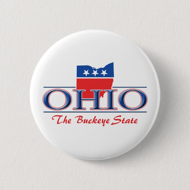 Bóton Redondo 5.08cm Botões patrióticos de Ohio (Frente)