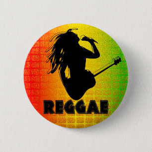 Bóton Redondo 5.08cm Botões redondos de Rasta da guitarra de Rastaman