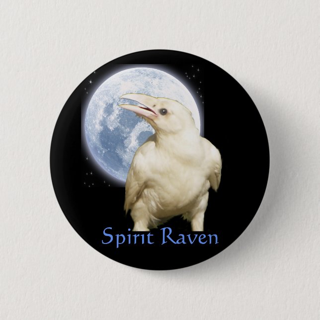 Bóton Redondo 5.08cm Botões "SPIRIT RAVEN" (Frente)