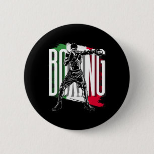 Bóton Redondo 5.08cm Boxe, Bandeira Mexicana