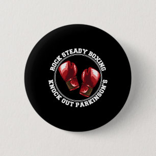 Bóton Redondo 5.08cm Boxe Rock Steady Derruba Lutador contra Parkinson
