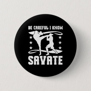 Bóton Redondo 5.08cm Boxe Savate Artes Marciais Mistas Kickboxing Franc