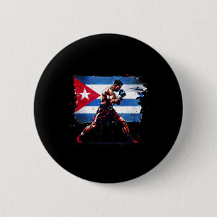 Bóton Redondo 5.08cm Boxer cubano - Luvas do Orgulho Cuba Boxando Caixa