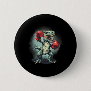 Bóton Redondo 5.08cm Boxer Dinossaur Boxing Dino Kickboxing T-rex Boxin