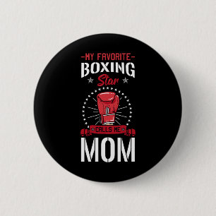 Bóton Redondo 5.08cm Boxer do anel in a box Luvas Dia de as mães do tre