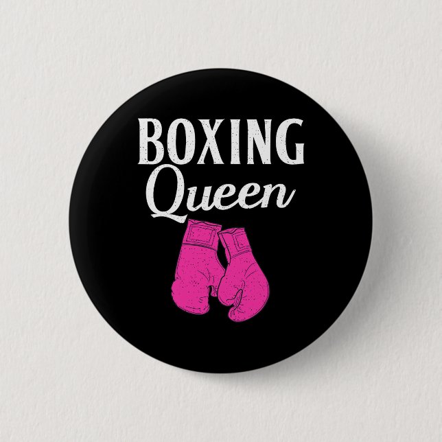 Bóton Redondo 5.08cm Boxer Queen Sport Fighting Boxer (Frente)