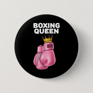 Bóton Redondo 5.08cm Boxer Queen Womens Boxing Girls Boxer Boxer