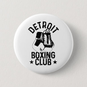 Bóton Redondo 5.08cm Boxing Detroit Michigan Martial Arts Boxer 1