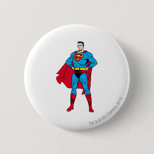 Bóton Redondo 5.08cm Braços do Super-Homem Dobrados