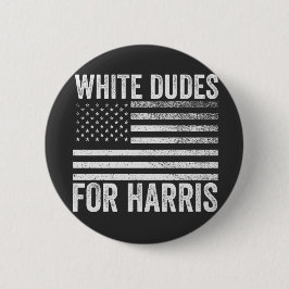 Bóton Redondo 5.08cm Brancos Para Kamala Harris 2024