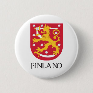 Bóton Redondo 5.08cm Brasão de Finlandia