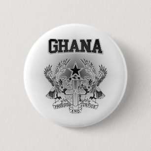 Bóton Redondo 5.08cm Brasão de Ghana