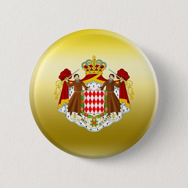 Bóton Redondo 5.08cm Brasão de Monaco (Frente)