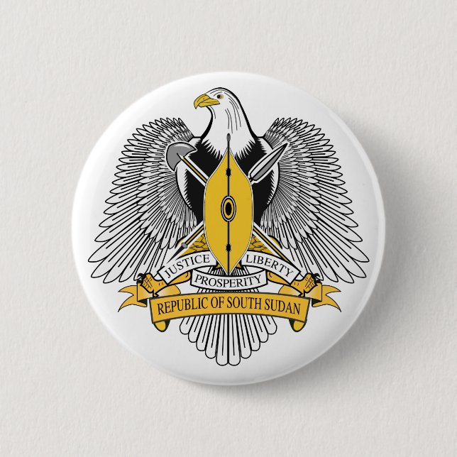 Bóton Redondo 5.08cm Brasão sul de Sudão (Frente)