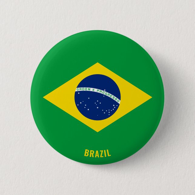 Bóton Redondo 5.08cm Brasil: Bandeira Patriótica (Frente)