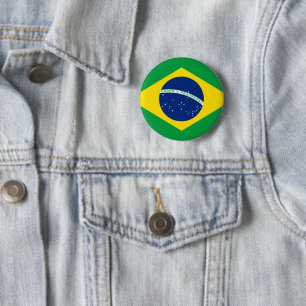 Bóton Redondo 5.08cm Brazil flag Button