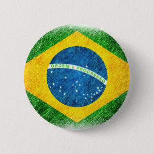Bóton Redondo 5.08cm Brazilian_Flag_Pencil_Painting
