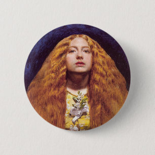 Bóton Redondo 5.08cm Bridesmaid, c.1851, por John Everett Millais