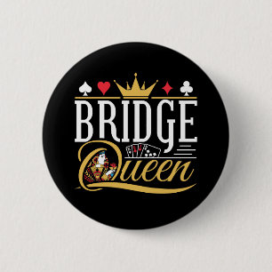 Bóton Redondo 5.08cm Bridge Queen Card Women