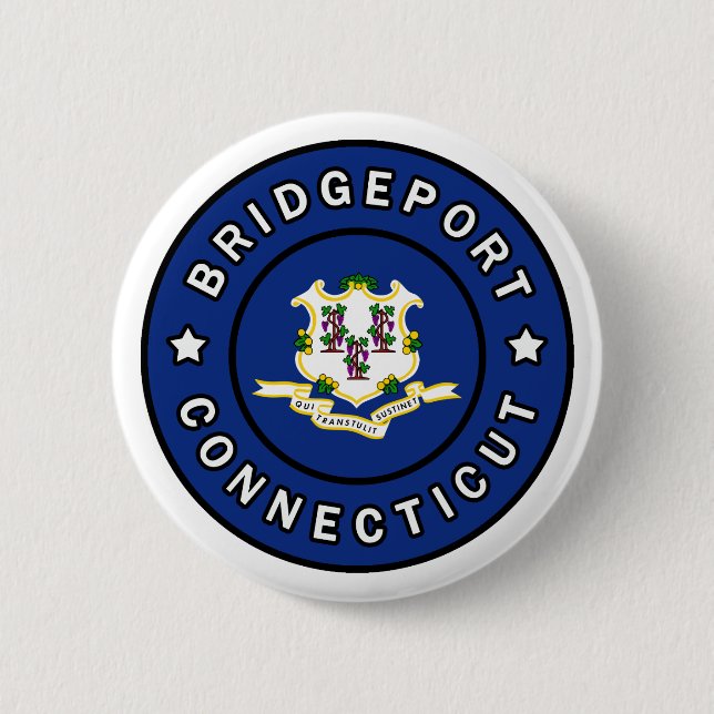 Bóton Redondo 5.08cm Bridgeport Connecticut (Frente)