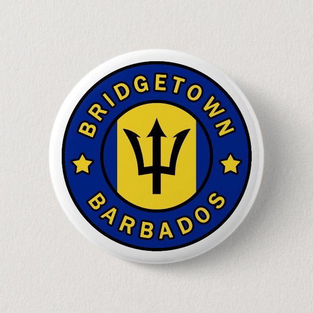 Bóton Redondo 5.08cm Bridgetown Barbados (Frente)