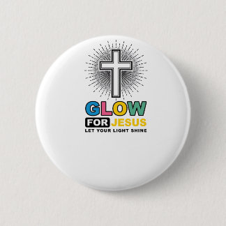 Bóton Redondo 5.08cm Brilhe Para Jesus Camisa Cristã Cruz Luz Design_